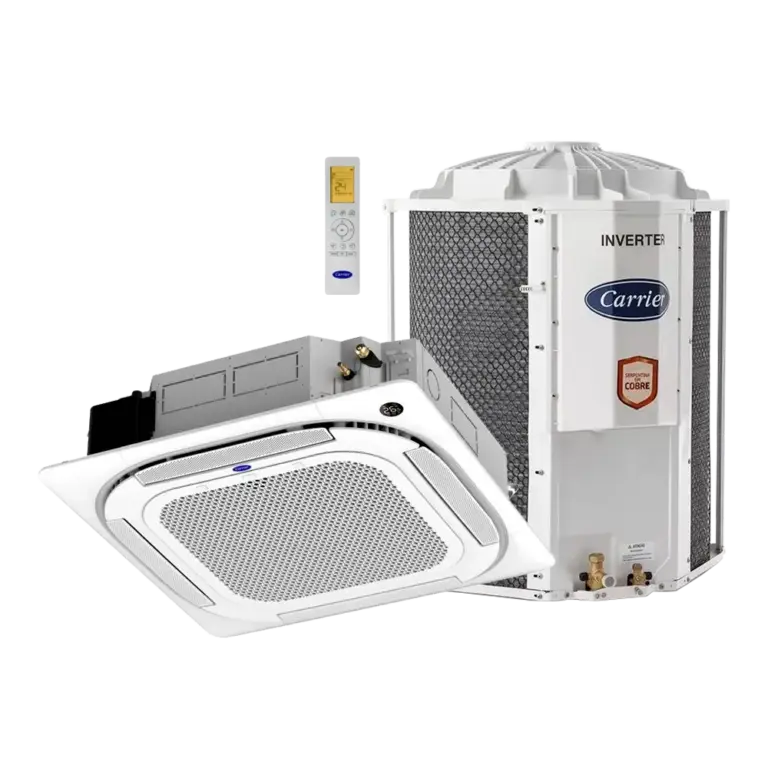 Ar Condicionado Cassete Carrier Inverter Connect 48000 Btus Quente e Frio 220v R-32